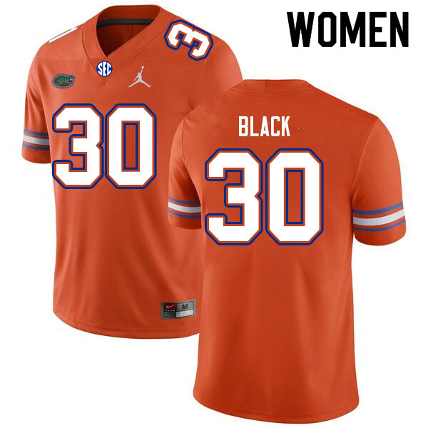 Women #30 Diwun Black Florida Gators College Football Jerseys Sale-Orange